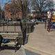 A person sits in a playground in the East Elmhurst neighborhood on April 1, 2020 in New York City.
